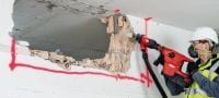 Gehen Sie zu Folie 2 von 3: TE-YX FM Flachmeißel Selbstschärfende SDS Max (TE-Y) Flachmeißel für kontrollierte Abbrucharbeiten in Beton und Mauerwerk Anwendungen 1