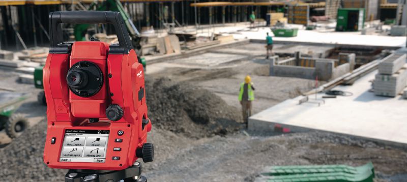 Totalstation POS 15 Präzise Totalstation für den Zweimannbetrieb mit einer Winkelmessgenauigkeit von 5  Anwendungen 1