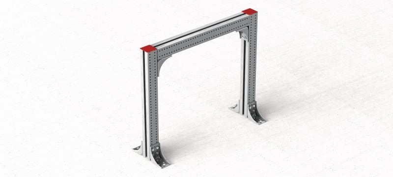 Bild 7 von 9: MT-C-GL HA OC Winkelkonsole Halb verstellbare und abgespannte Winkelkonsole für schwere MT Kastenprofile mit 3D-Lasten in mäßig korrosiven Umgebungen Anwendungen 1