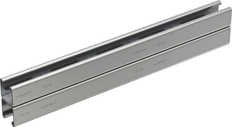 Bild 1 von 4: MT-50D Montageschiene Doppel-Montageschiene für mittlelschwere Anwendungen zur Verwendung mit MT-FL/MT-TL Komponenten im Innenbereich