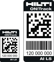 AI L2 und AI L5 Robuste, selbstklebende Barcode-Tags zur Identifizierung und Nachverfolgung aller Arten von Baumaschinen