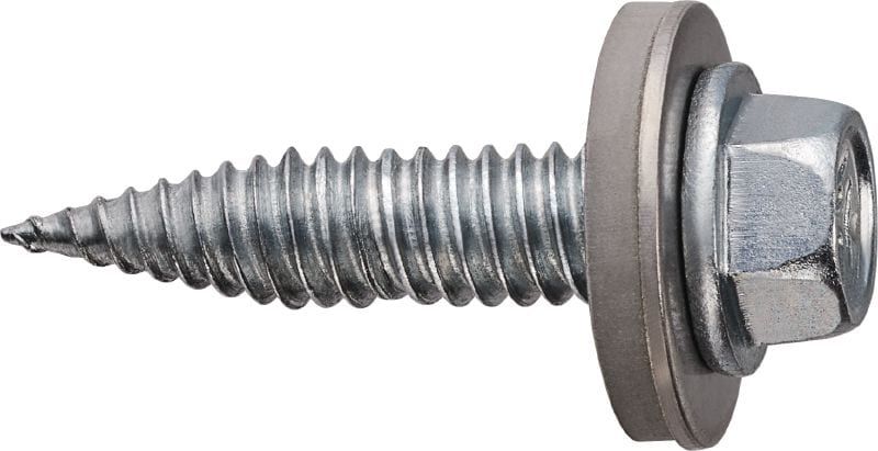 Bild 1 von 1: S-MS 51S 6.0 Selbstbohrende Bimetall-Schraube Selbstbohrende Bimetall-Schraube (A2 Edelstahl) mit Unterlegscheibe zur spanlosen Befestigung auf Stahl- und Aluminium-Grundmaterial
