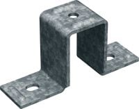 MT-CC-60 OC U-Klammer Klammer mit korrosionsbeständiger Beschichtung für Querverbindungen zwischen zwei Schienen oder zwischen einer Schiene und einem Montageträger mittels MT Montageschiene, für den Einsatz in Außenbereichen mit niedriger Schadstoffkonzentration