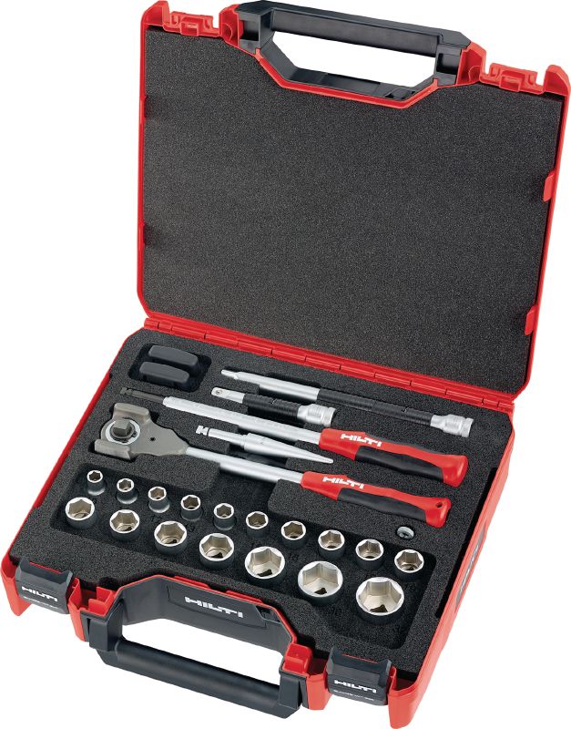 Bild 1 von 3: Hammer-Ratschensatz S-HW Hammerratschen-Set zum Setzen und Anziehen von Dübeln, Ankern, Muttern und Bolzen