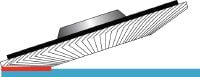 Konvexe Lamellenscheibe AF-D PL SPX Kunststoffbeschichtete, konvexe Lamellenscheiben der Ultimate-Leistungsklasse für den Grob- und Feinschliff von Edelstahl, Stahl und anderen Metallen