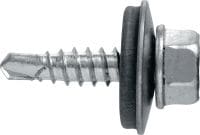 Metallbau-Selbstbohrschrauben S-MD 51 SS Selbstbohrschraube (A4 Edelstahl) mit 16-mm-Unterlegscheibe für dünne Metall-Metall-Befestigungen (bis 3 mm)