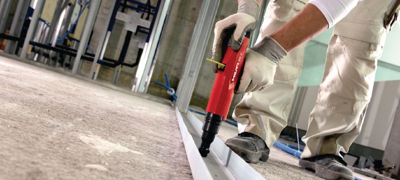 X-P P8 Universalnägel Hochbelastbarer Einzelnagel, der mit Bolzensetzgeräten in Beton und anderen Untergründen gesetzt wird Anwendungen 1