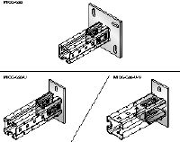 Folie 1 von 2 (selected): MIQC-C Grundplattenverbinder Feuerverzinkte Grundplatte zur Befestigung von MIQ Montageträgern auf Beton; für schwere Anwendungen