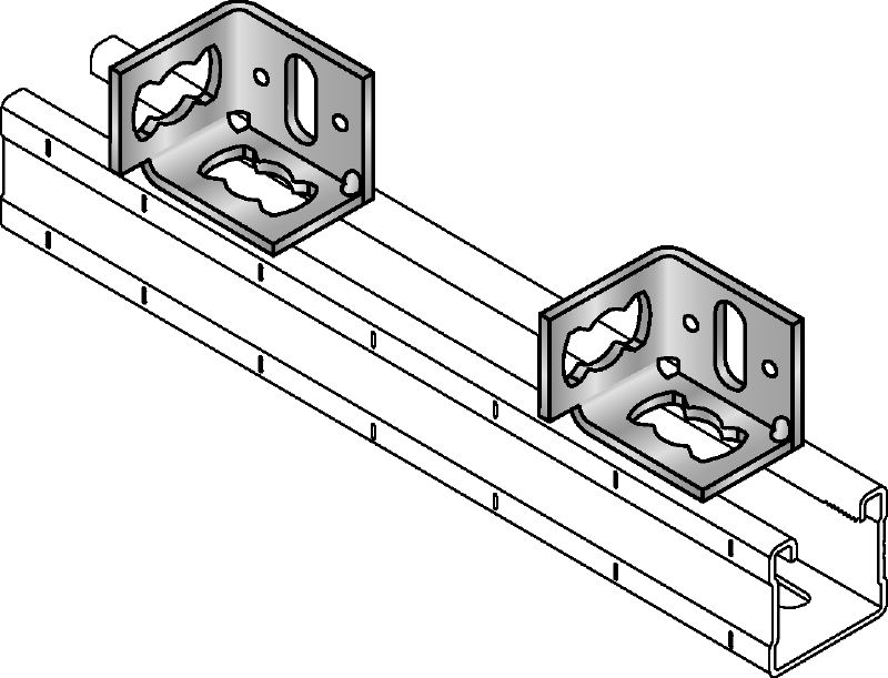 MQP-2/1 Schienenfuß Verzinkter Schienenfuß zur Schrägbefestigung von Schienen auf verschiedenen Untergründen