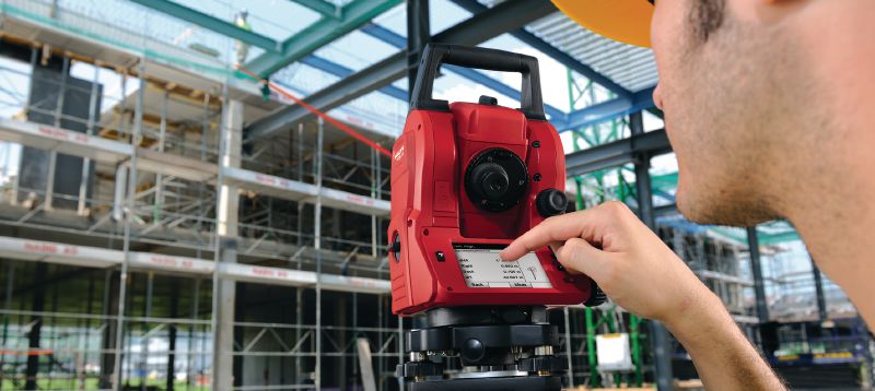 Totalstation POS 15 Präzise Totalstation für den Zweimannbetrieb mit einer Winkelmessgenauigkeit von 5  Anwendungen 1