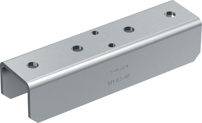 Bild 1 von 1: MT-ES-40 Verbinder Stoßverbinder zur durchgehenden Verbindung von MT Montageschienen (MT-40, 50, 60, 40D)