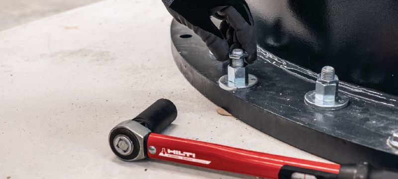Bild 3 von 6: Ankerstange HAS-D Hochleistungsankerstange (Kohlenstoffstahl) für dynamische Lasten, Einbau mit Hybrid-Injektionsmörtel in Vor- und Durchsteckmontage Anwendungen 1