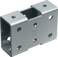 Folie 1 von 1 (selected): MT-C-LS Verbinder für lange Spannweiten Verbindungsknopf zur Montage und Abstützung modularer Tragstrukturen mit längeren Spannweiten