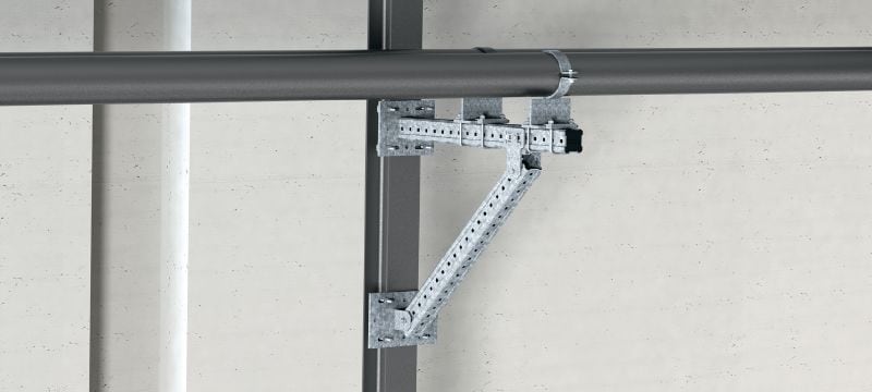 MIC-U-MA Feuerverzinkter Multiwinkelverbinder zur Verwendung mit MIC-MAH Verbindern zur Schrägbefestigung von MI Montageträgern aneinander Anwendungen 1