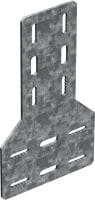 Folie 1 von 1 (selected): MT-C-GLP T A OC Verbinderplatte Feuerverzinkter Verbinder für Montageträger für die Montage und Abstützung modularer Trägerstrukturen in mäßig korrosiven Umgebungen