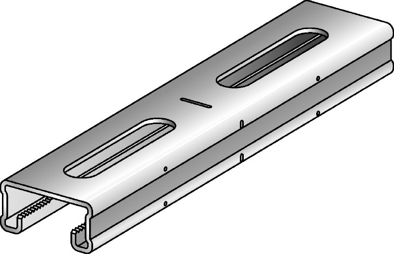 MQ-21-RA2 Schiene MQ Profilschiene (21 mm hoch) aus Edelstahl (A2) für leichte Anwendungen