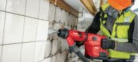 Gehen Sie zu Folie 2 von 3: TE-Y TI Fliesenmeißel Selbstschärfende SDS Max (TE-Y) Fliesenmeißel zum Abtragen von Oberflächen Anwendungen 1