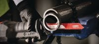 Gehen Sie zu Folie 3 von 5: Säbelsägeblatt für dickes Metall (titanbeschichtetes Hartmetall) Titanbeschichtetes Säbelsägeblatt der Ultimate-Leistungsklasse zum Trennen von Gusseisen, Edelstahl und anderen harten Metallen mit einer Stärke von mehr als 5 mm (3/16) Anwendungen 1