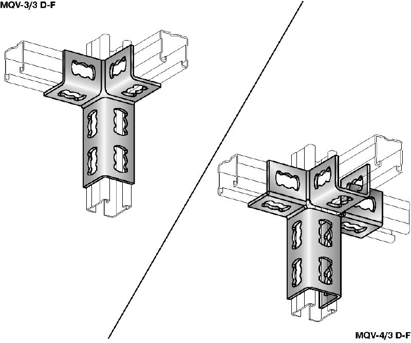 MQV-3D-F Verbindungsknopf Feuerverzinkter Verbindungsknopf für dreidimensionale Konstruktionen