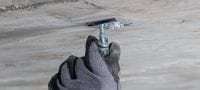 Gehen Sie zu Folie 4 von 5: X-TH Rohrschellenhalterung Metall-Rohrschellenhalterung mit vorinstalliertem Gewindebolzen für leichte elektrische/mechanische Befestigungen an der Decke und zur Verwendung mit Kollationennägeln Anwendungen 1