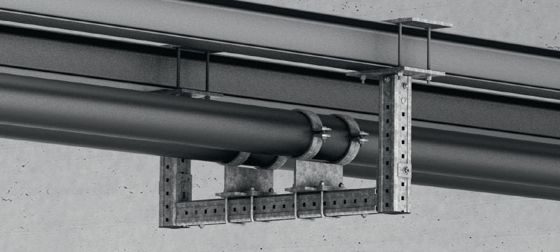 MIB-SH Feuerverzinkte Grundplatte zur Befestigung von MI Montageträgern auf Stahl Anwendungen 1