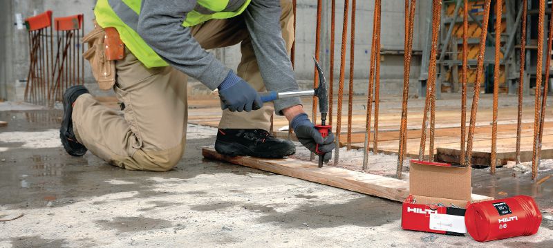 PN Handschlagnägel für Beton mit Unterlegscheibe Betonnagel mit Stahl-Unterlegscheibe für Handschlaggerät BD 1 Anwendungen 1