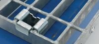 X-FCS Gitterrost-Sattelklemme Befestigungslösung für Gitterroste mit Zug- und Querlastfestigkeit Anwendungen 1