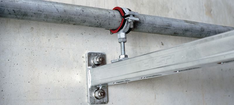 MP-MI-F Rohrschelle für schwere Anwendungen Feuerverzinkte (HDG) Rohrschelle schallgedämmt für schwere Anwendungen Anwendungen 1