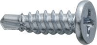 Fassaden-Selbstbohrschrauben S-AD01LHSS Selbstbohrschraube (A4 Edelstahl) ohne Unterlegscheibe für Aluminium-Fassadenbefestigungen (bis 3 mm)