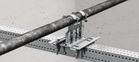Gehen Sie zu Folie 3 von 4: MT-FPS Adapterplatte Adapterplatte zur Montage von Rohrschuhen Dritter an Hilti MT Montageträgern Anwendungen 1