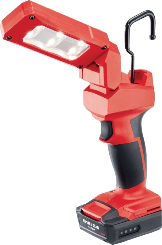 Bild 1 von 6: LED-Arbeitsleuchte SL 2-A12 Akku-Arbeitsleuchte (12 V) mit biegbarem Kopf zur Ausleuchtung kleiner und mittelgroßer Arbeitsbereiche