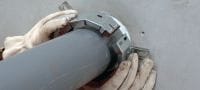 CFS-C P Premium-Brandschutzmanschette ETA-konforme Premium-Brandschutzmanschette zur Nachbelegung zur Herstellung von Brand- und Rauchschutzabschlüssen um bestehende Rohre zwischen 50 und 250 mm Anwendungen 1
