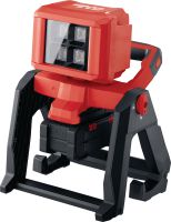 Folie 1 von 4 (selected): LED-Baustellenleuchte SL 6-22 Kabellose LED-Baustellenleuchte mit ganztägiger Akkulaufzeit, drehbarem Kopf und Montagemöglichkeiten für Arbeitsbereiche mehrerer Personen (kabellose Nuron-Geräteplattform)
