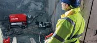 DSW 1510-CA Seilsäge Elektro-Seilsäge (15 kW) für einfachere Handhabung bei schweren Schneidarbeiten mit automatischer Seilspannung, automatischer Schnittsteuerung und Funkfernbedienung Anwendungen 1
