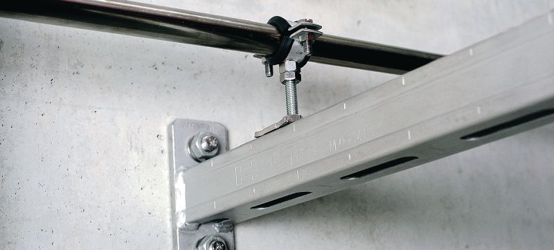 MP-SRNI Rohrschelle für leichte Anwendungen Rohrschelle Edelstahl (A4) schallgedämmt für leichte Anwendungen Anwendungen 1
