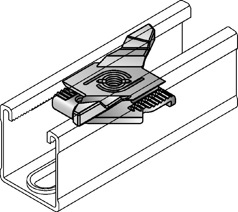 MM-WN Verzinkte Flügelmutter zum Verbinden von Komponenten an modularen Schienensystemen mit MM Profilschienen