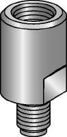 MQZ-A-F Feuerverzinkter Gleiteradapter für Schellenanbindung mit verschiedenen Durchmessern für Gewindestangen