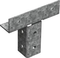 MT-C-T/2 OC T-Stoßverbinder (Außenbereich) Rahmenknoten zur Montage T-förmiger Montageschienen, für den Einsatz in Außenbereichen mit niedriger Schadstoffkonzentration
