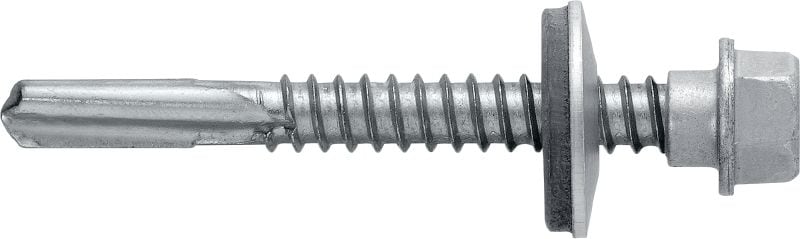 Metallbau-Selbstbohrschrauben S-MD55SS Selbstbohrschraube (A4 Edelstahl) mit 16-mm-Unterlegscheibe für dicke Metall-Metall-Befestigungen (bis 15 mm)