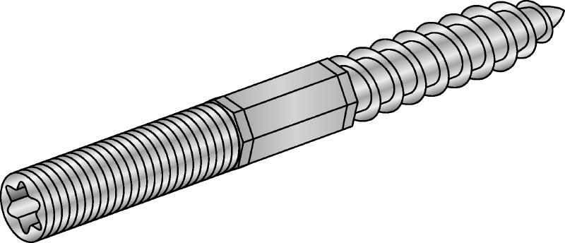 Galvanisch verzinkte Stockschraube mit Güteklasse 4.6 und Torx-Kopf Verzinkte Stockschraube mit Güteklasse 4.6 und Torx-Kopf