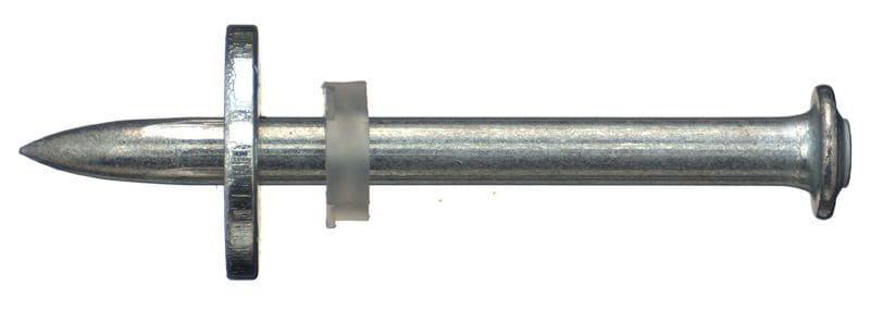 X-DNH Nägel für Beton mit Unterlegscheibe Kohlenstoffstahlnägel zur Verwendung mit der DX-Kwik-Vorbohrtechnik und pulverbetriebenen Bolzensetzgeräten auf Beton (Unterlegscheibe 8 mm)