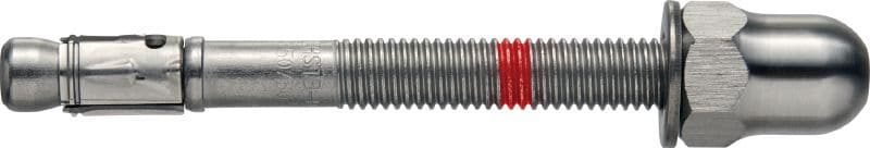 HST3-R Edelstahl-Keilanker mit Hutmutter Keilanker (A4-Edelstahl) der Ultimate-Leistungsklasse mit Hutmutter, für hohe statische/seismische Lasten in gerissenem Beton in korrosiven Umgebungen