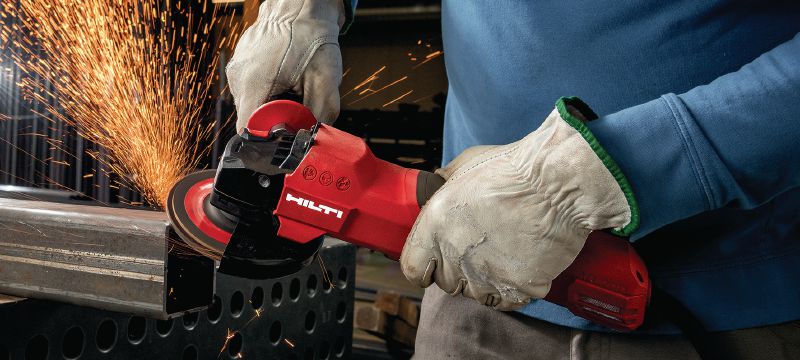 Winkelschleifer AG 125-20D Winkelschleifer 2.000 W mit bürstenlosem Motor und Totmann-Schalter zum Schneiden und Schleifen in Metall, Beton und Mauerwerk mit Scheiben bis 125 mm Anwendungen 1