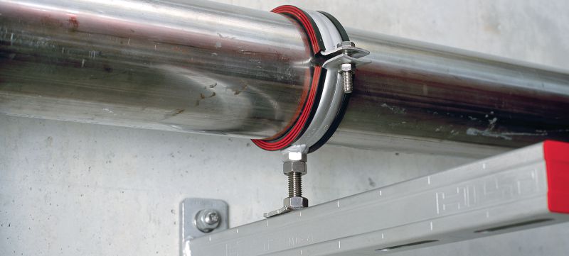 MP-MRI Rohrschelle für schwere Anwendungen Rohrschelle Edelstahl (A4) schallgedämmt für schwere Anwendungen Anwendungen 1
