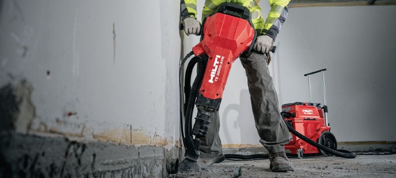 Elektrischer Betonabbruchhammer TE 3000-AVR für schwere Arbeiten Außergewöhnlich leistungsstarker Abbruchhammer für schwere Beton-Abbrucharbeiten, zum Trennen von Asphalt, für Erdarbeiten und zum Setzen von Erdleitern Anwendungen 1