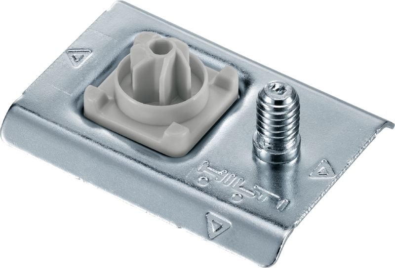Bild 1 von 5: X-TH Rohrschellenhalterung Metall-Rohrschellenhalterung mit vorinstalliertem Gewindebolzen für leichte elektrische/mechanische Befestigungen an der Decke und zur Verwendung mit Kollationennägeln