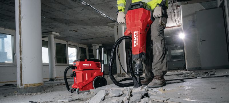 Bild 2 von 7: Elektrischer Betonabbruchhammer TE 3000-AVR für schwere Arbeiten Außergewöhnlich leistungsstarker Abbruchhammer für schwere Beton-Abbrucharbeiten, zum Trennen von Asphalt, für Erdarbeiten und zum Setzen von Erdleitern Anwendungen 1