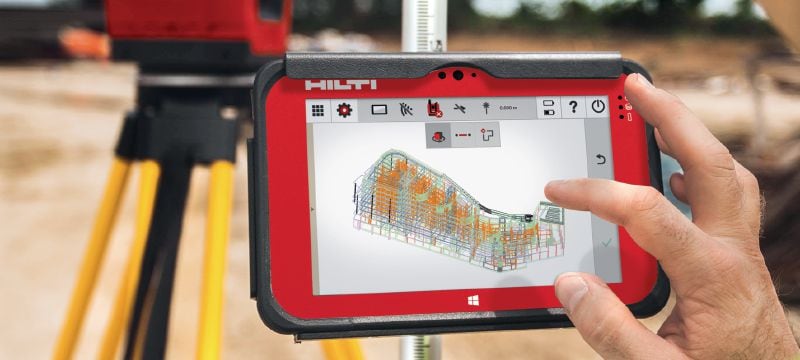 Tablet PLC 400 für Absteckanwendungen Robustes baustellentaugliches Tablet für Absteckanwendungen Anwendungen 1