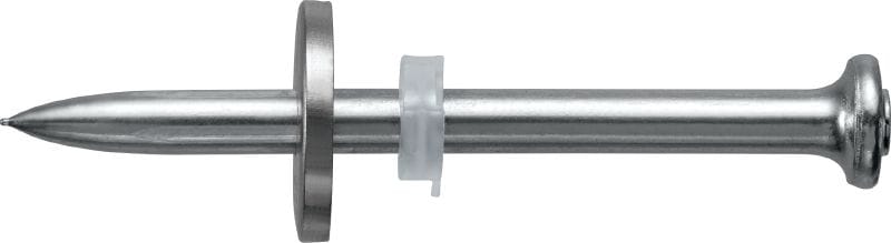 X-CR P8 S Nägel für Stahl/Beton mit Unterlegscheibe Edelstahl-Einzelnagel mit Edelstahlrondelle für Bolzensetzgeräte; für den Einsatz in Stahl und Beton in korrosiven Umgebungen