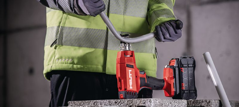 Bild 5 von 8: NHG 6-22 Akku-Heißluftpistole Leistungsstarke Akku-Heißluftpistole mit schneller Erhitzung und hohem Luftstrom für Kabelanschlüsse, Rohrbiegen und Wärmeschrumpfen (Nuron Akku-Plattform) Anwendungen 1